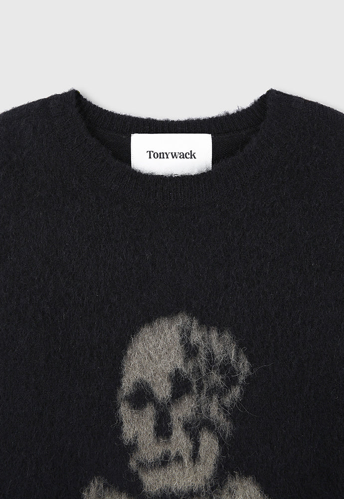 Tonywack - Brushed Alpaca Cranial Bone Sweater (Black) product image 8 | TRAB K-Fashion Australia