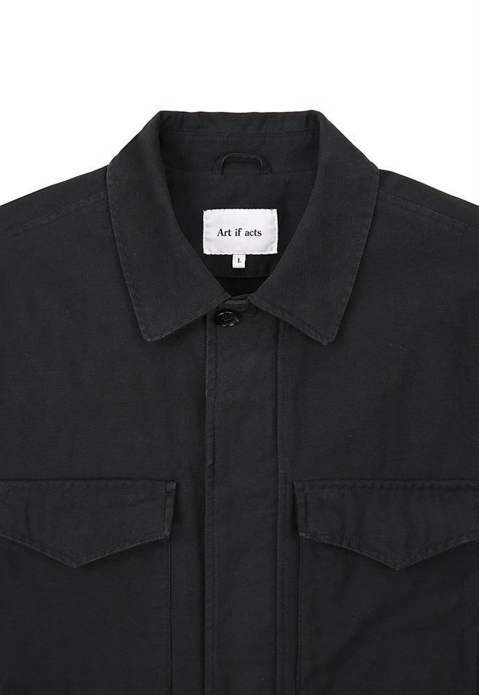 Art if acts - Back satin Garment Field Jacket (Vintage Black) product image 9 | TRAB K-Fashion Australia