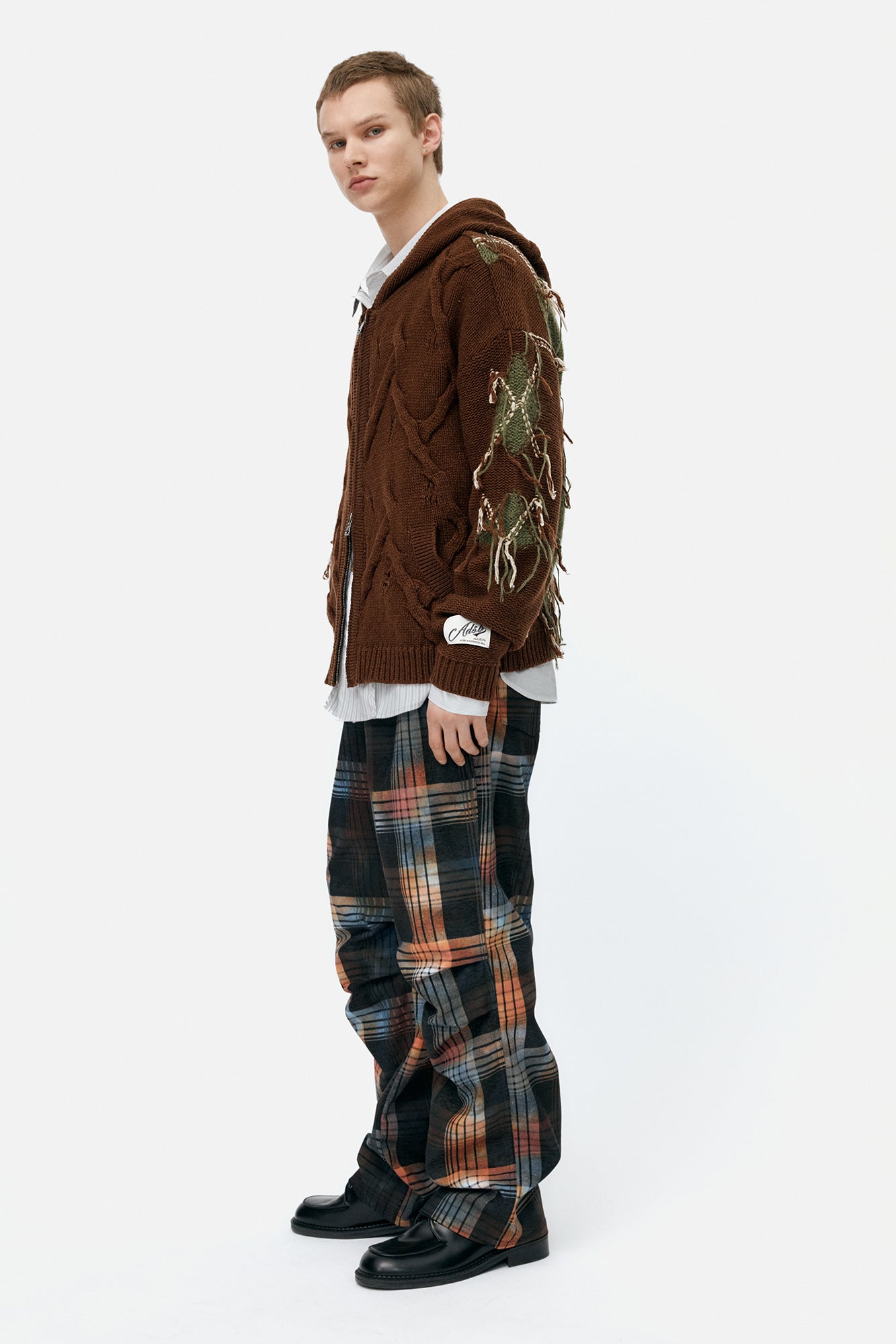 Andersson Bell - Burn-Out Check Cut-Out Wrap Pants (Multi) product image 3 | TRAB K-Fashion Australia