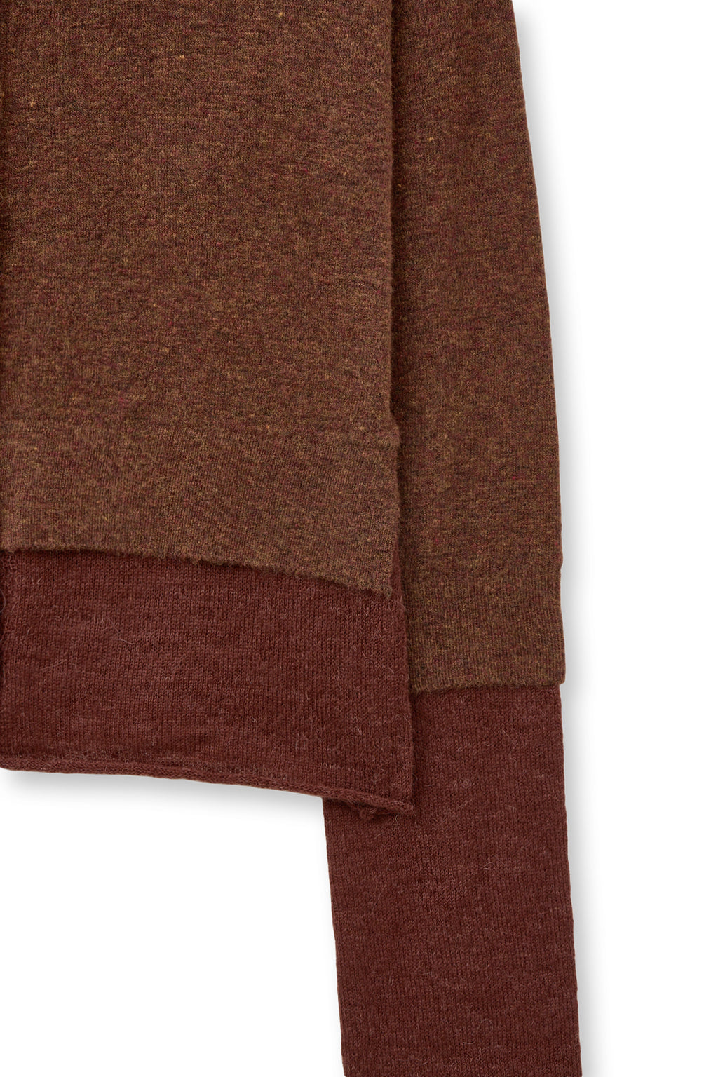 Matin Kim - Layered Texture Knit Cardigan (Brown) product image 4 | TRAB K-Fashion Australia