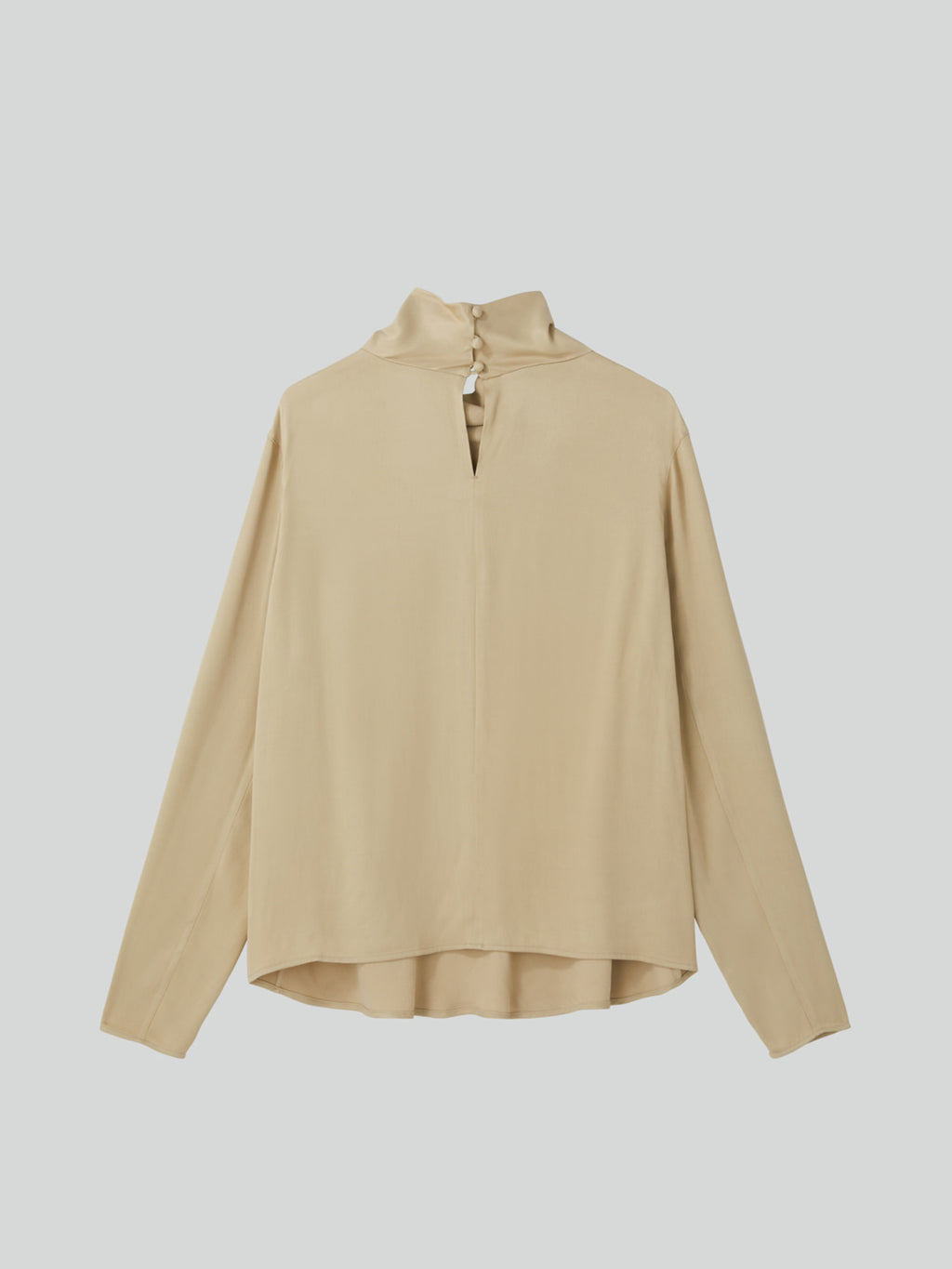 Recto - Cowl Neck Satin Blouse (Light Beige) product image 6 | TRAB K-Fashion Australia