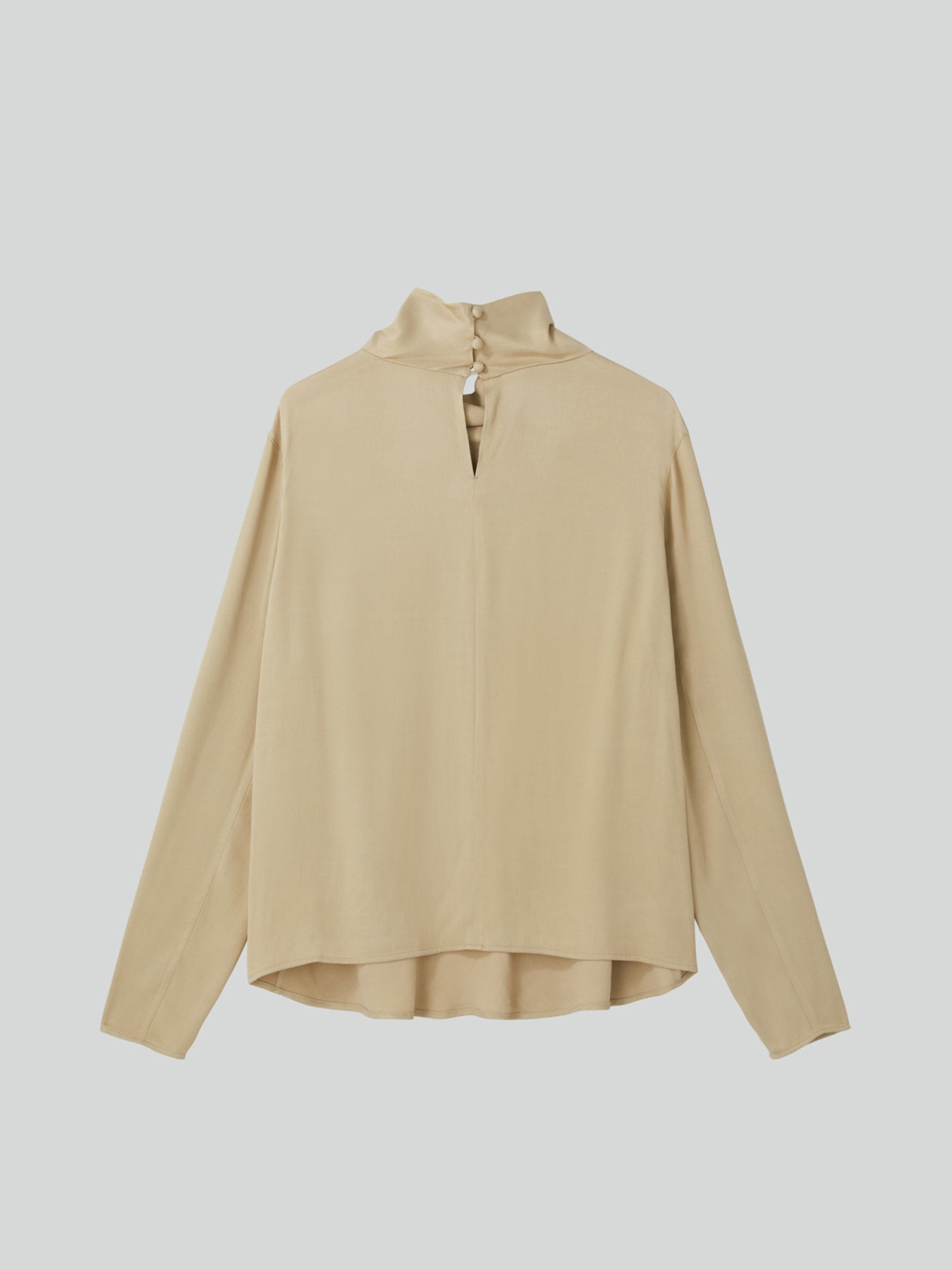 Recto - Cowl Neck Satin Blouse (Light Beige) product image 6 | TRAB K-Fashion Australia