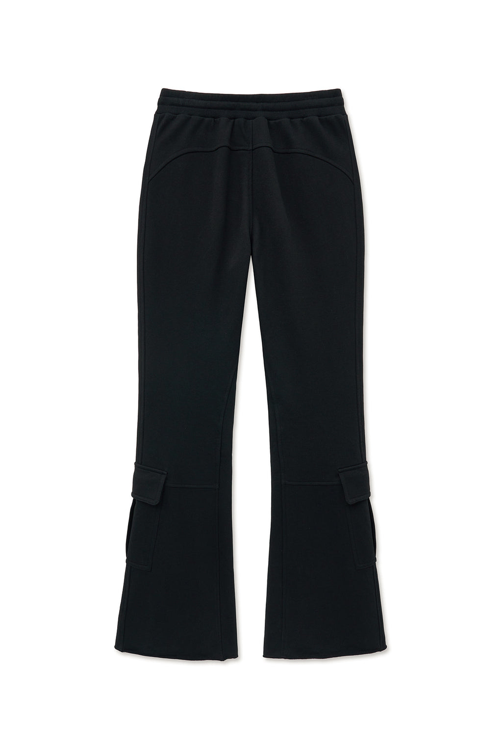 Matin Kim - Boots Cut Slim Cargo Sweatpants (Black) product image 2 | TRAB K-Fashion Australia