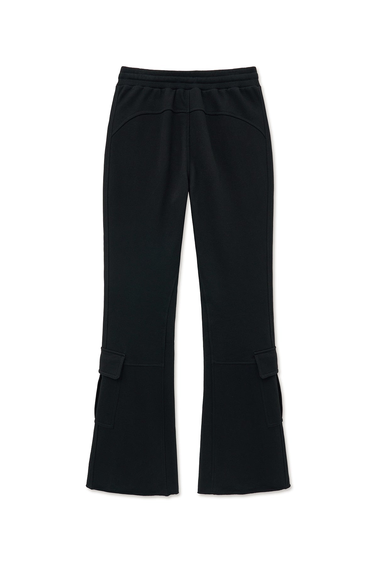 Matin Kim - Boots Cut Slim Cargo Sweatpants (Black) product image 2 | TRAB K-Fashion Australia