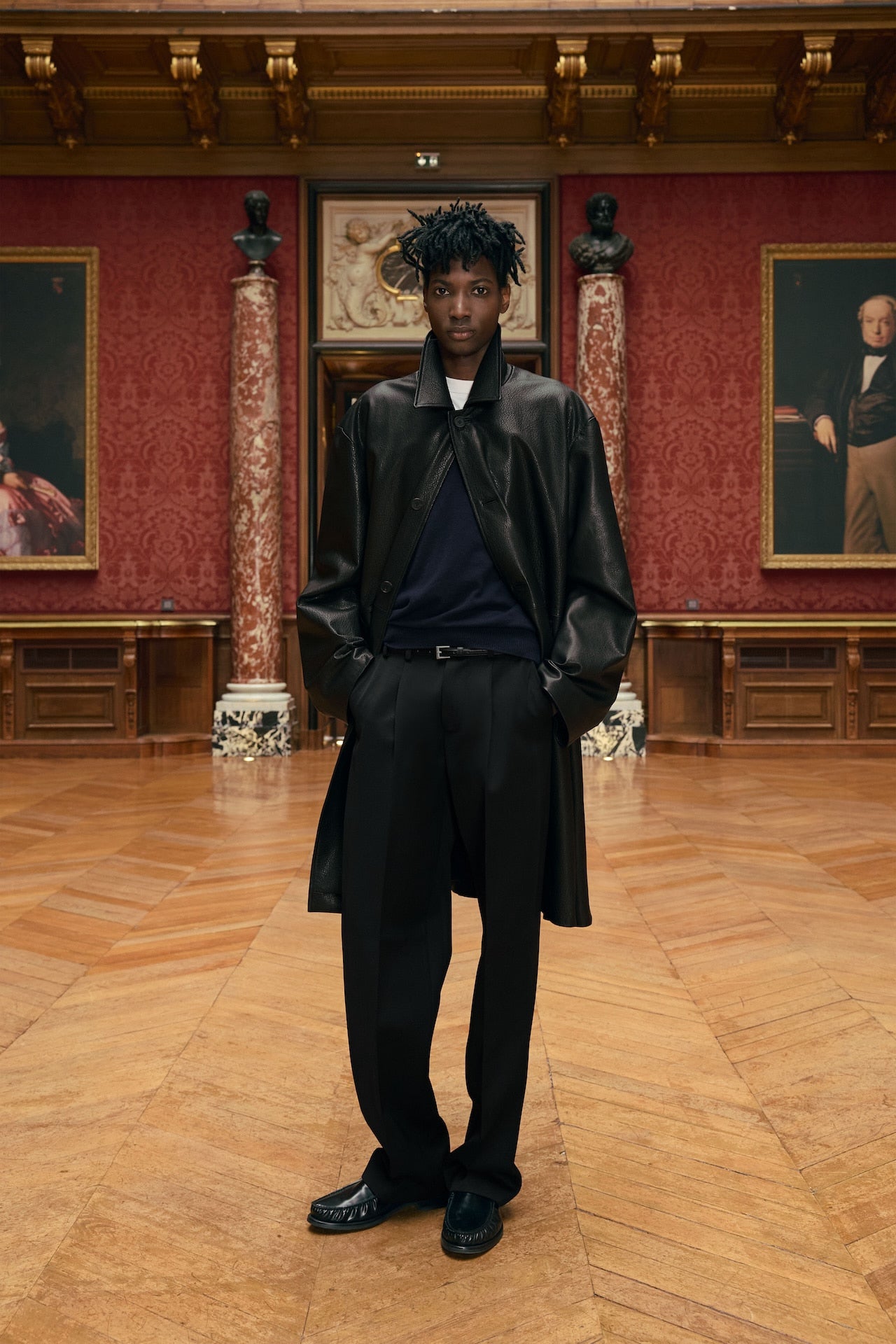 STU - Lambskin Leather Coat (Black) product image 10 | TRAB K-Fashion Australia