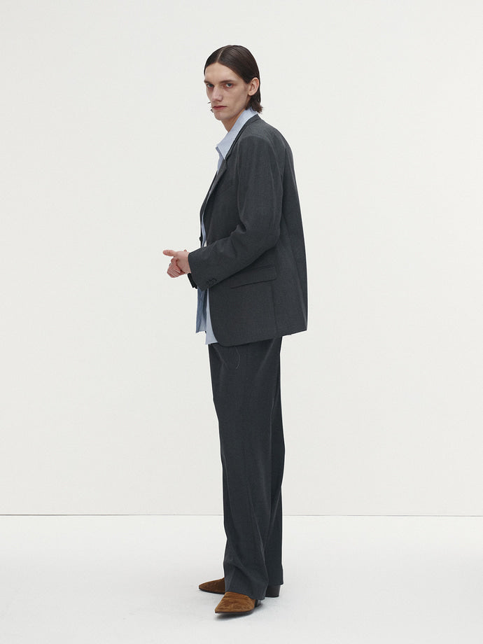 Tonywack - Virgin Wool Relaxed Tailored Jacket (Grey) product image 5 | TRAB K-Fashion Australia