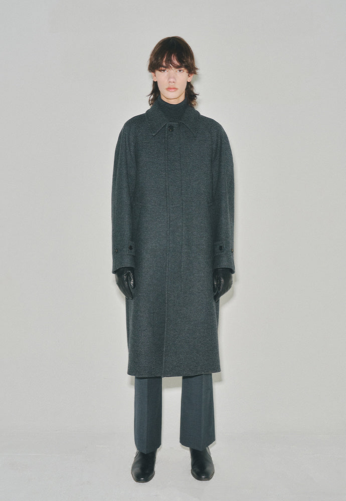 Tonywack - Brushed Wool Mac Over Coat (Twill Grey) product image 1 | TRAB K-Fashion Australia