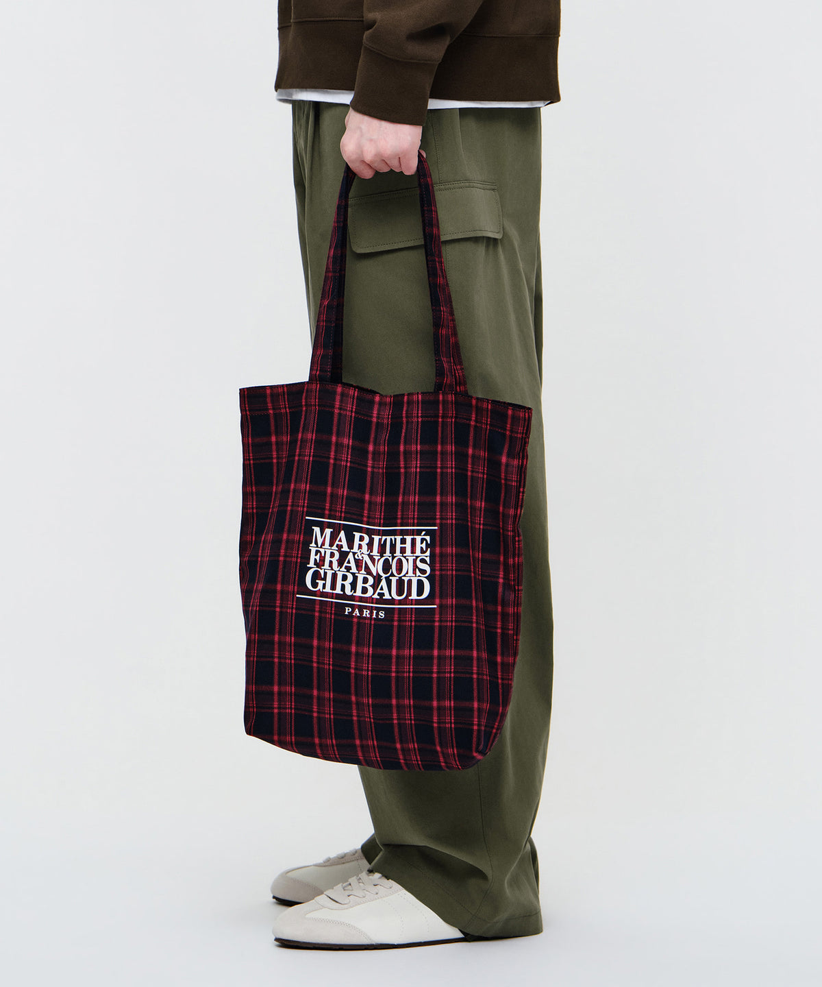 Marithe & Francois Girbaud - Classic Logo Check Eco Bag (Red) product image 6 | TRAB K-Fashion Australia