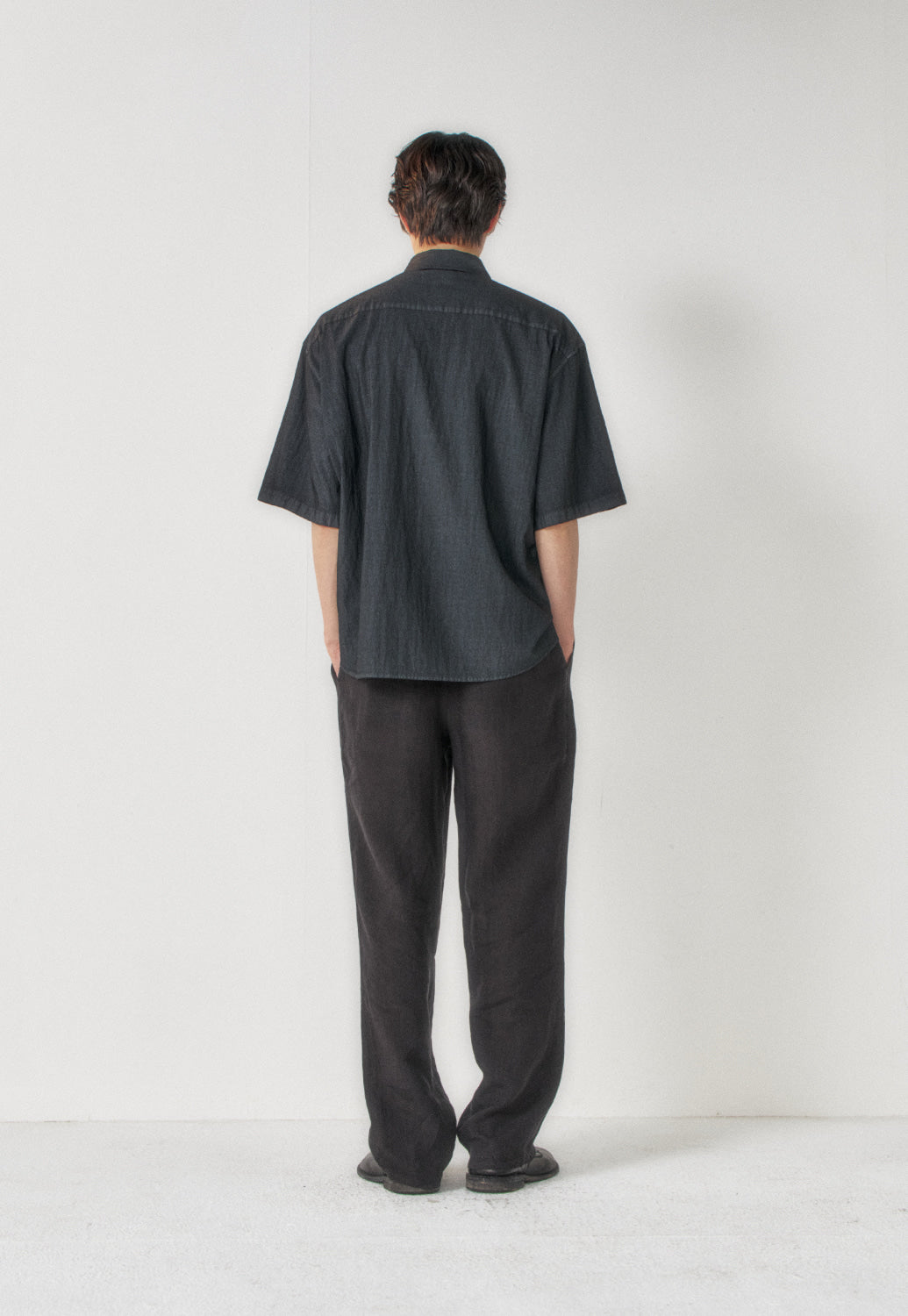 Art if acts - Garment Dyed Two Pocket Half Shirt (Faded Black) product image 3 | TRAB K-Fashion Australia