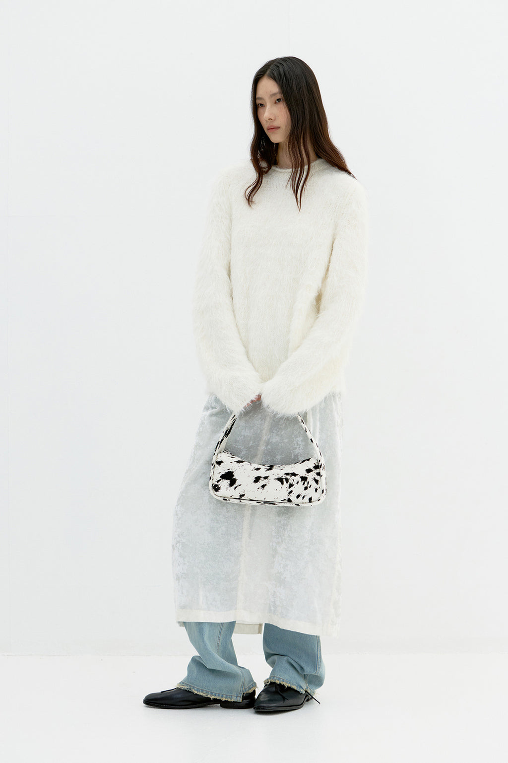 Coor - Fuzzy Oversized Knit (Ivory) product image 3 | TRAB K-Fashion Australia