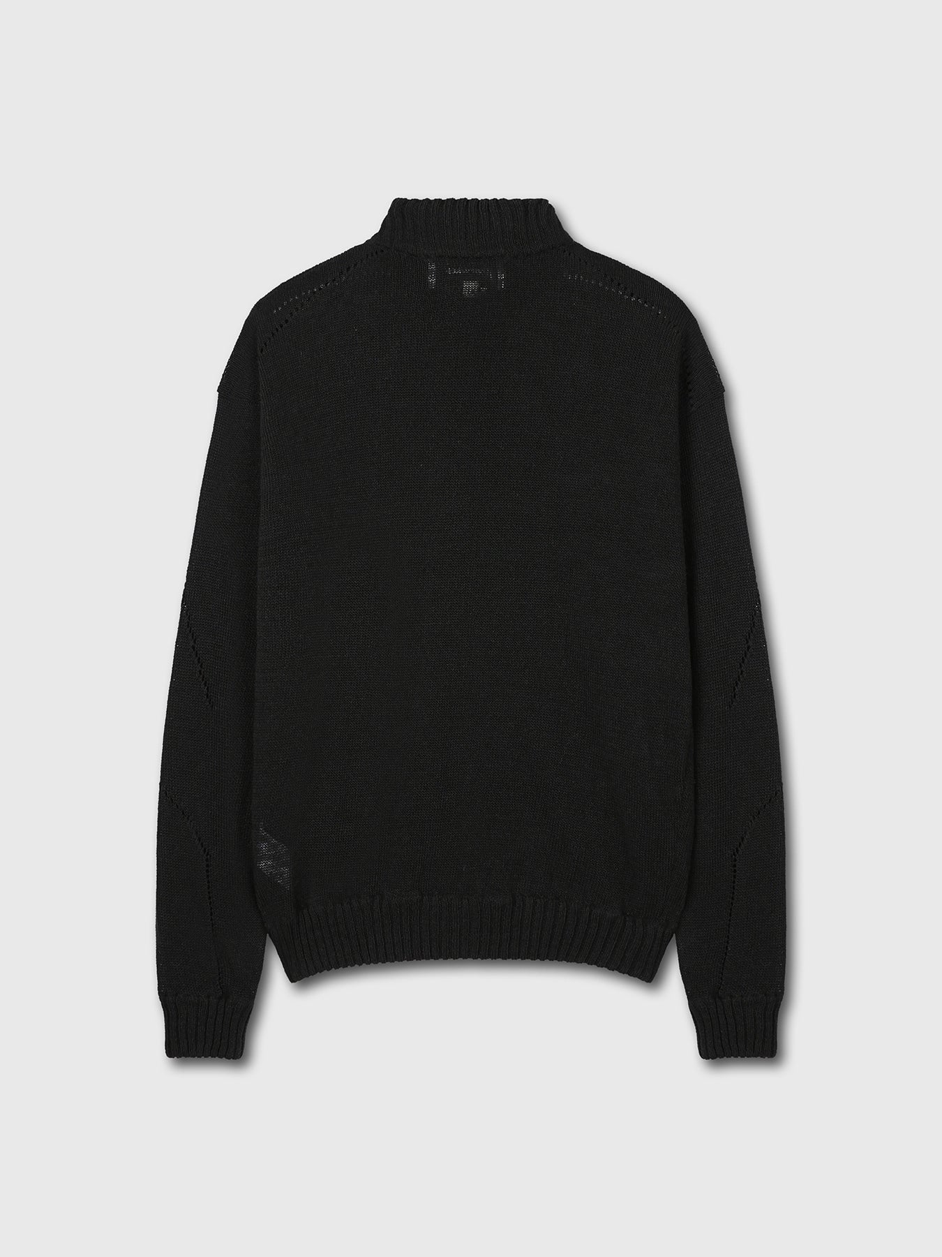 Tonywack - Linen Full Zip Knitted Jumper (Black) product image 10 | TRAB K-Fashion Australia