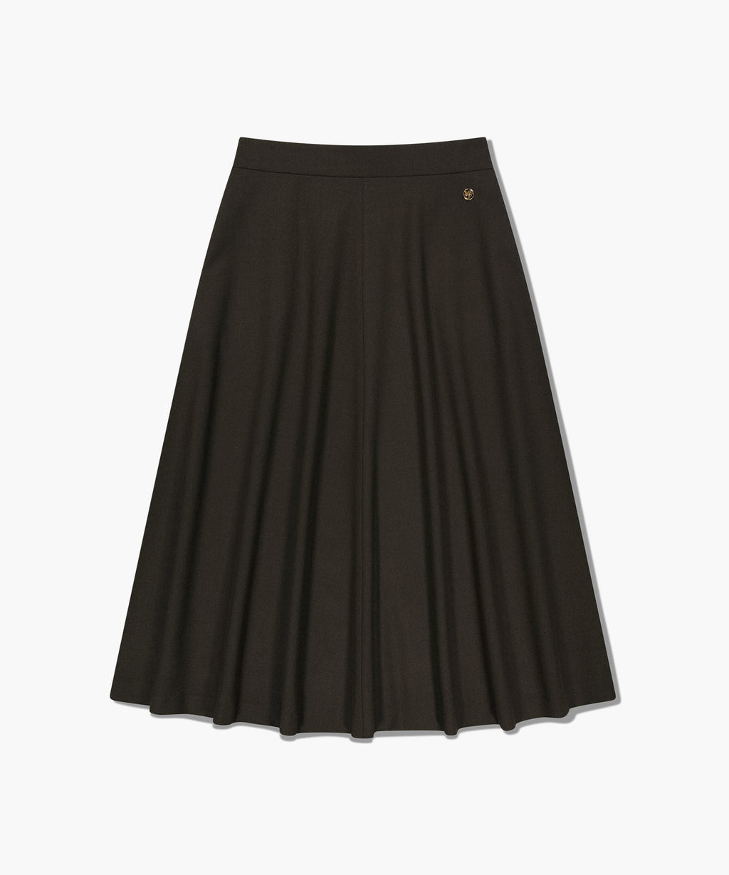 Marithe & Francois Girbaud - Long Flare Skirt (Brown) product image 6 | TRAB K-Fashion Australia