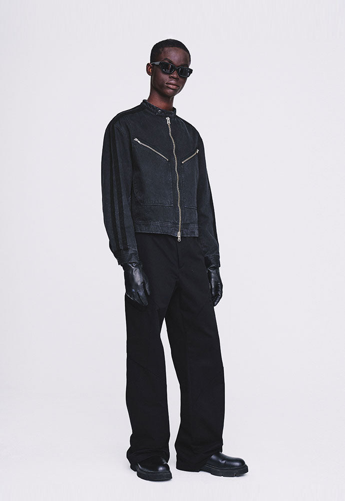 Tonywack - Garment-Dyeing Hard Twist Cotton Café Racer Jacket (Faded Black) product image 4 | TRAB K-Fashion Australia