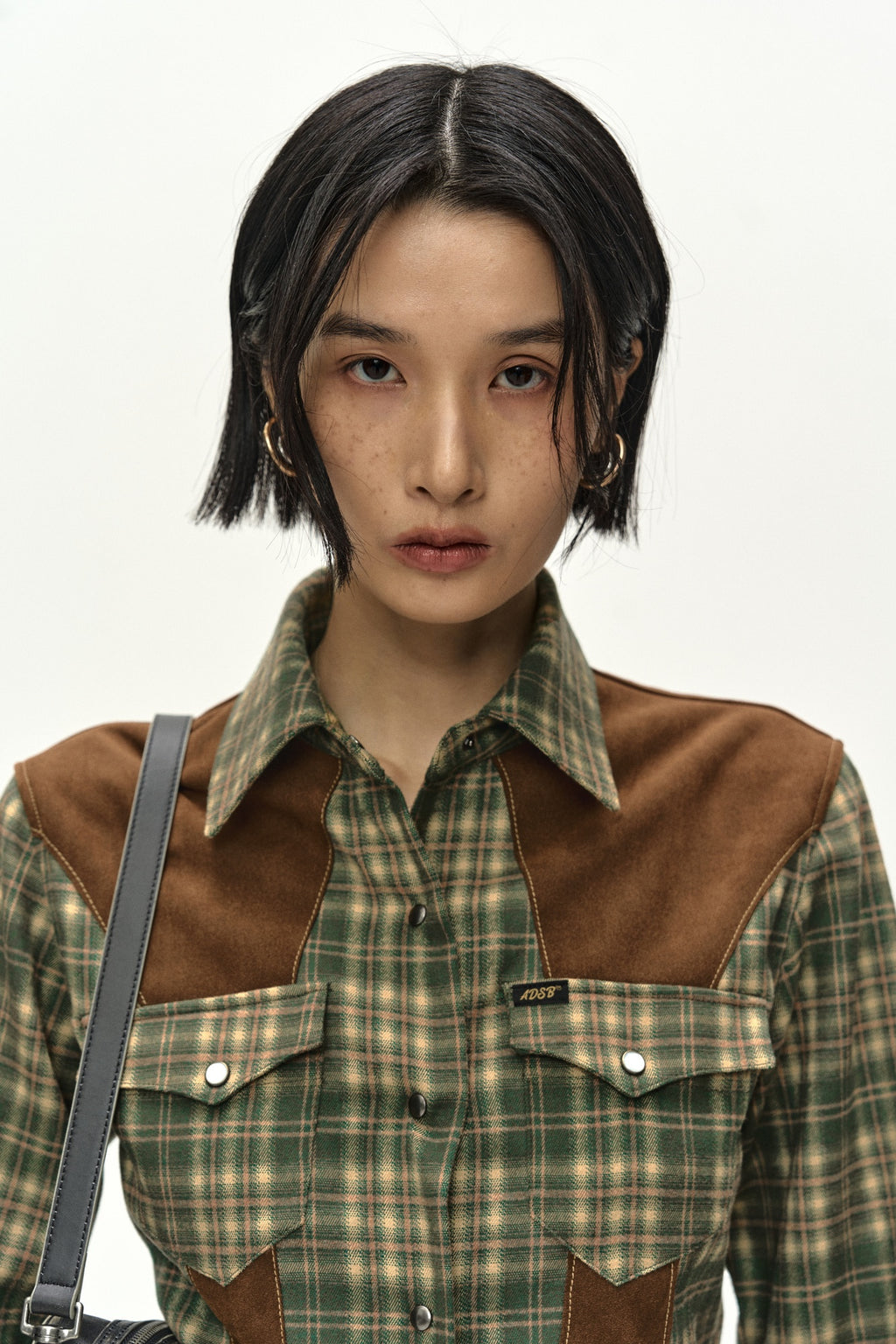 Andersson Bell - Checkered Western Patched Shirt (green) (Green) product image 4 | TRAB K-Fashion Australia