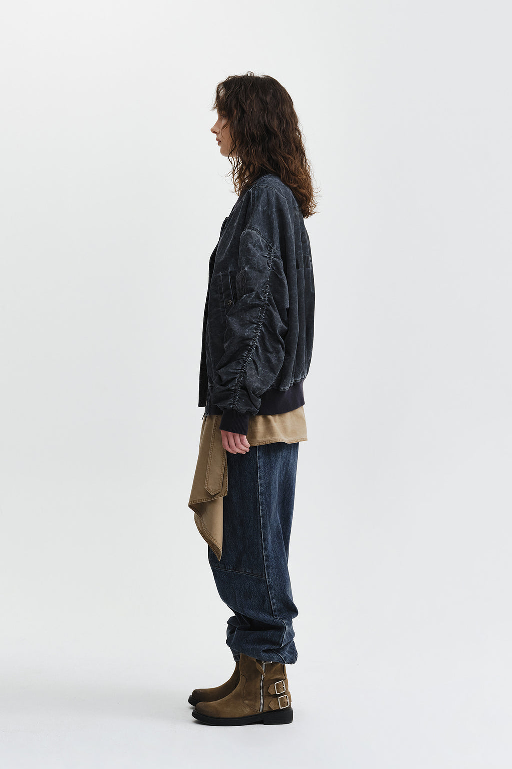 Matin Kim - Pigment Coated Back Logo Jumper (Charcoal) product image 10 | TRAB K-Fashion Australia