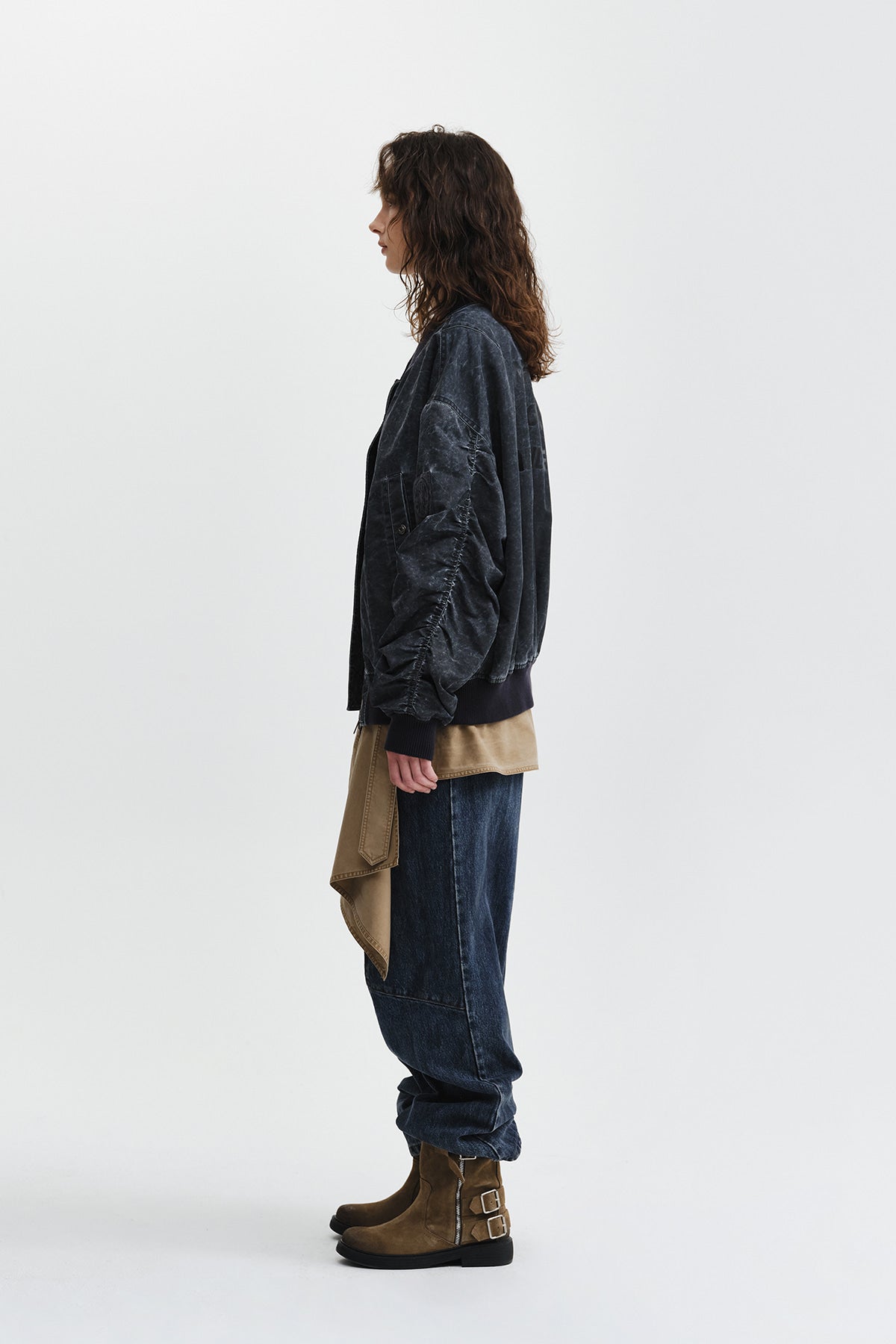 Matin Kim - Pigment Coated Back Logo Jumper (Charcoal) product image 10 | TRAB K-Fashion Australia