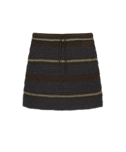 Coyseio - Stripe Layered Knit Skirt (Brown) product image 1 | TRAB K-Fashion Australia