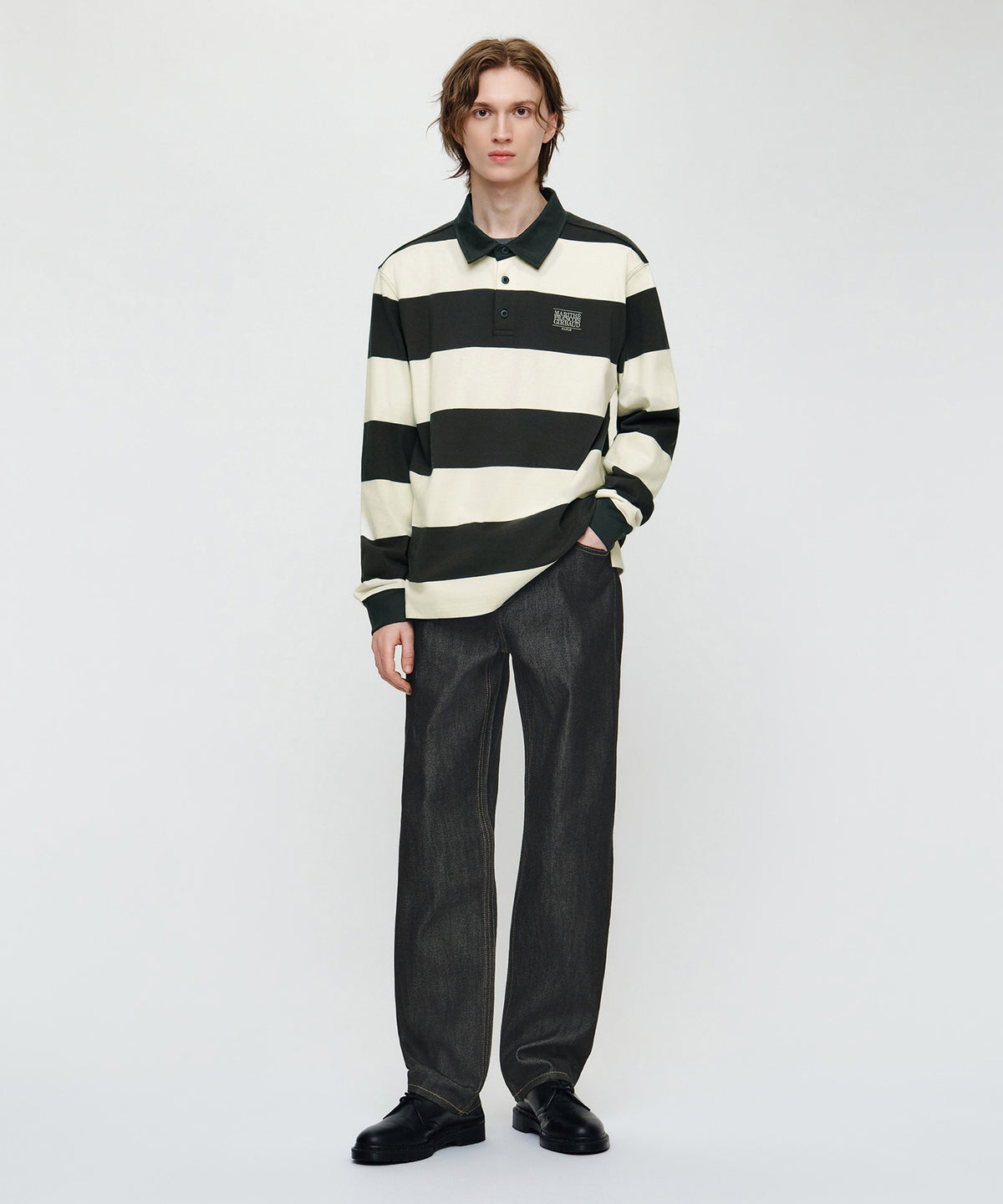 Marithe & Francois Girbaud - Straight Selvedge Denim Pants (Black) product image 3 | TRAB K-Fashion Australia