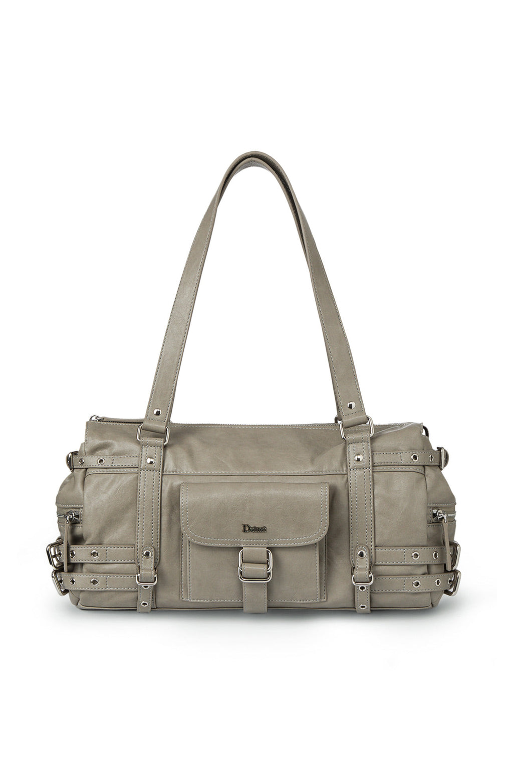 Deinet - Belted Pocket Shoulder Bag (Grey) product image 2 | TRAB K-Fashion Australia