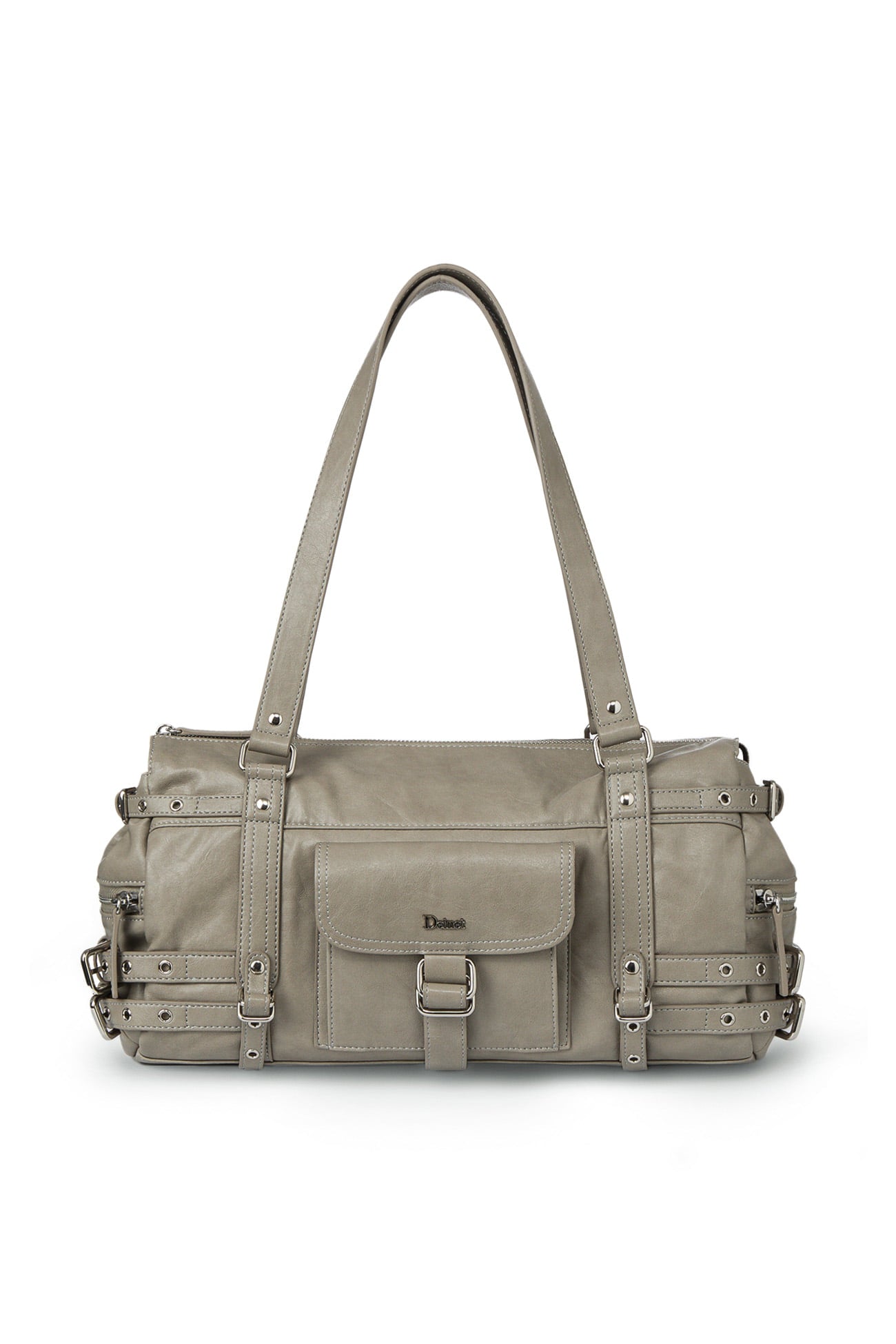 Deinet - Belted Pocket Shoulder Bag (Grey) product image 2 | TRAB K-Fashion Australia