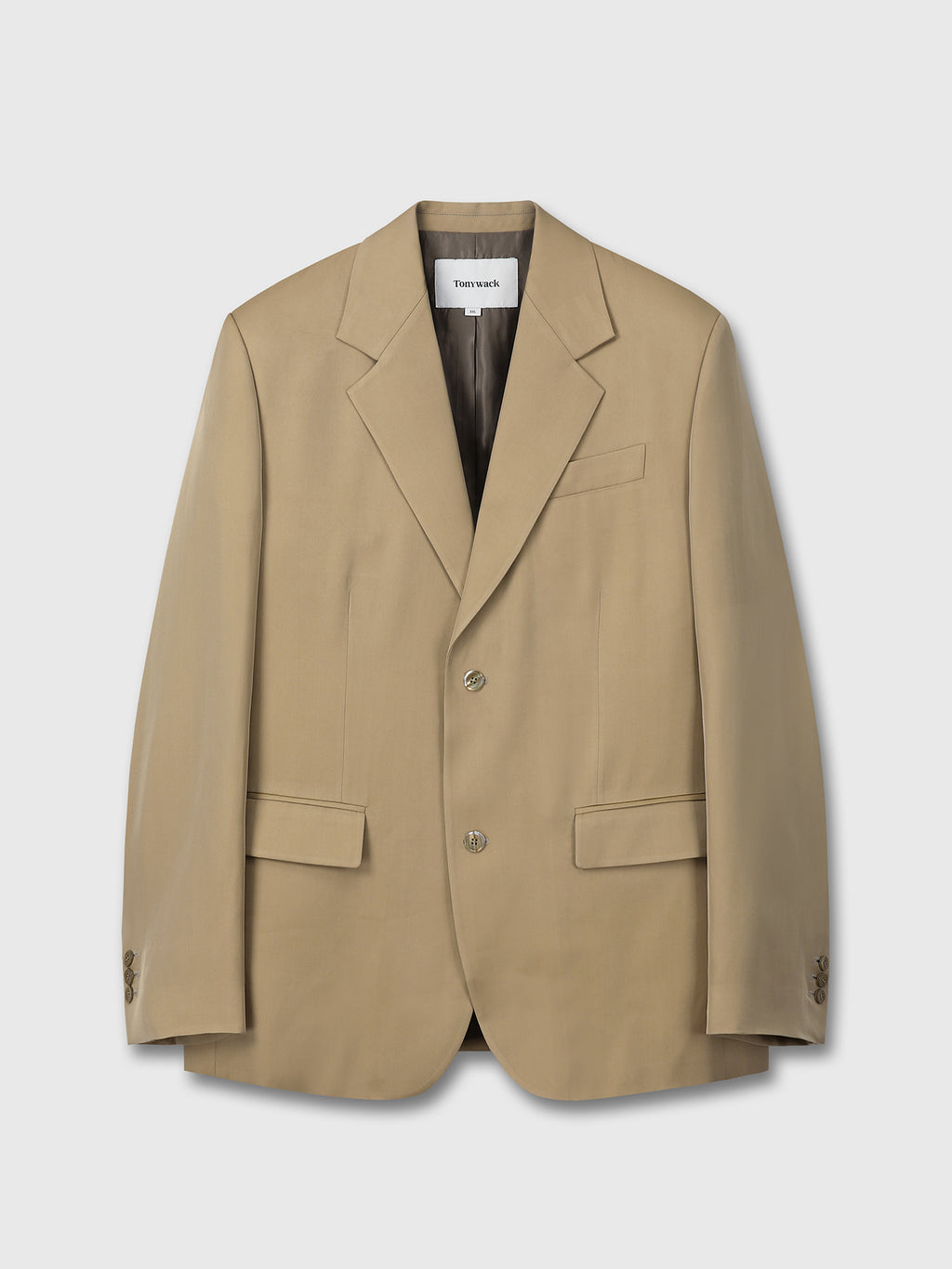 Tonywack - Silk Viscose Two Button Single Jacket (Beige) product image 7 | TRAB K-Fashion Australia