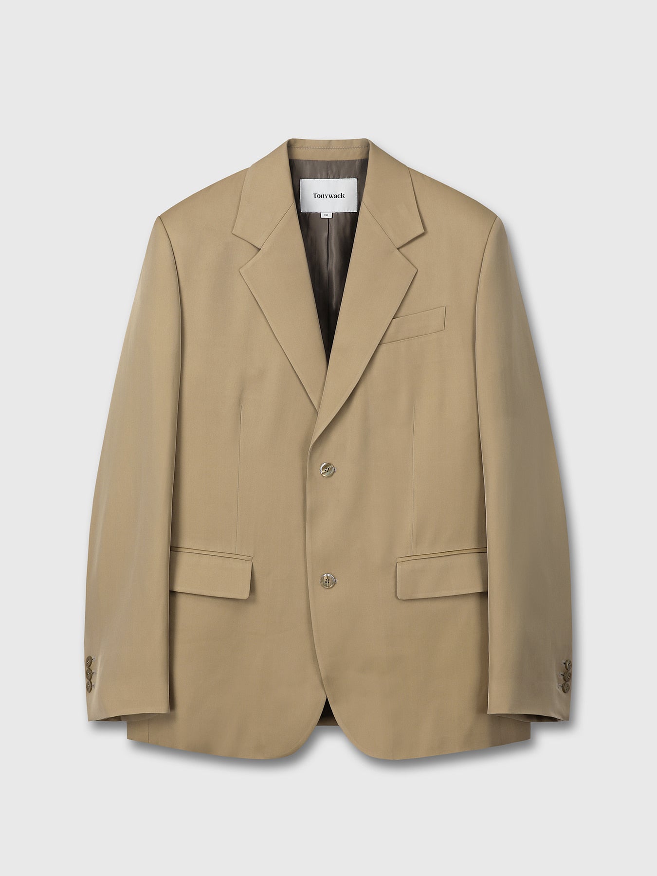 Tonywack - Silk Viscose Two Button Single Jacket (Beige) product image 7 | TRAB K-Fashion Australia