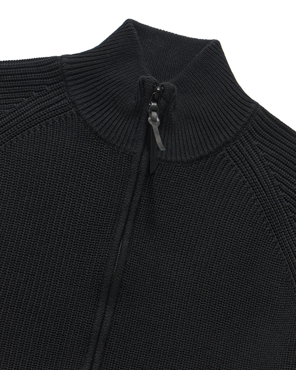 Eastlogue - Leather Patch Drivers Zip-up Knit (Black) product image 7 | TRAB K-Fashion Australia