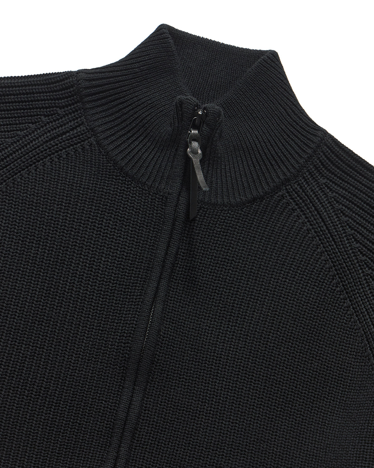 Eastlogue - Leather Patch Drivers Zip-up Knit (Black) product image 7 | TRAB K-Fashion Australia