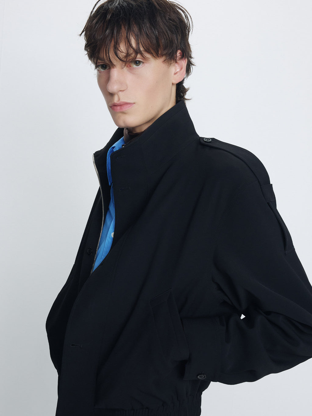 Tonywack - Stand Collar Epaulette Blouson (Black) product image 5 | TRAB K-Fashion Australia