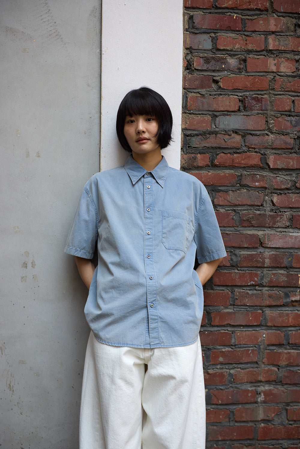 Hatchingroom - Arrow Shirt Bleached (Sax) product image 12 | TRAB K-Fashion Australia