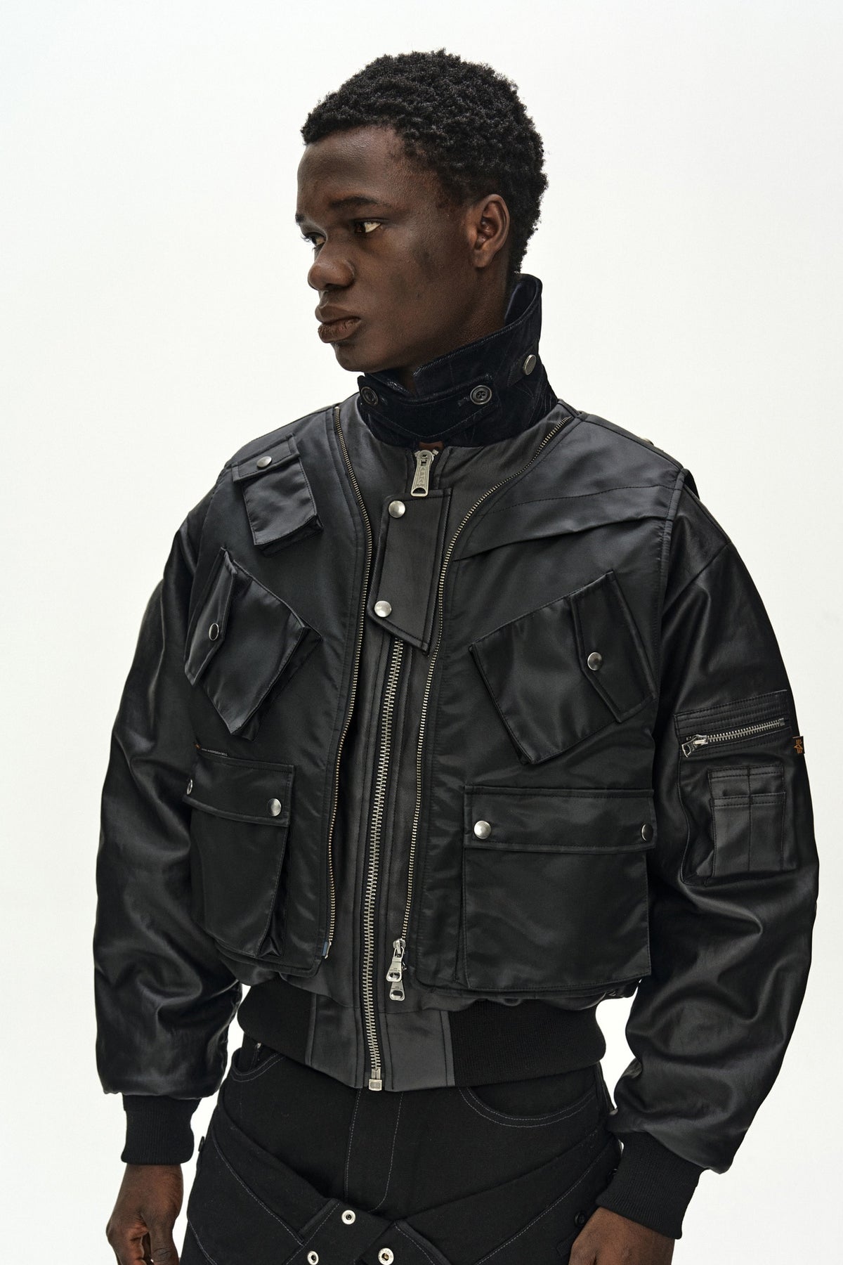 Andersson Bell - Andersson Bell X Alpha Industries Flight Vest (Black) product image 5 | TRAB K-Fashion Australia