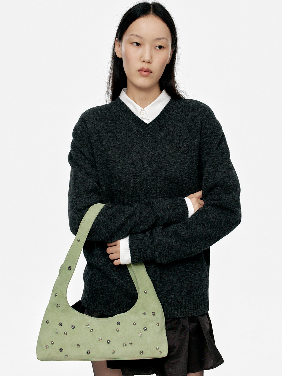 Marge Sherwood - Halter Hobo (Melon Studded Suede) product image 2 | TRAB K-Fashion Australia