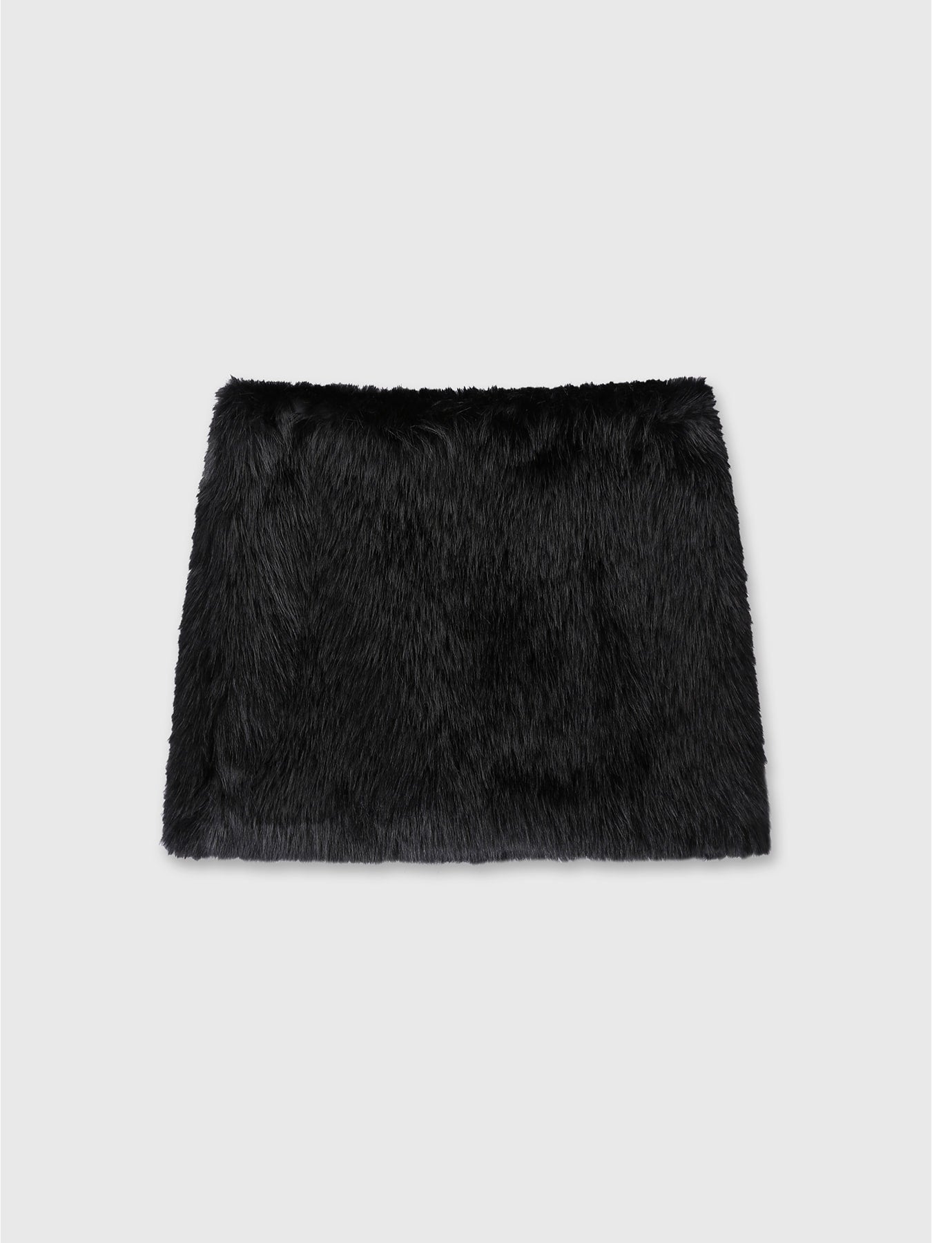 Tonywack - Faux-Fur Black Low-Waist Mini-Skirt (Black) product image 10 | TRAB K-Fashion Australia