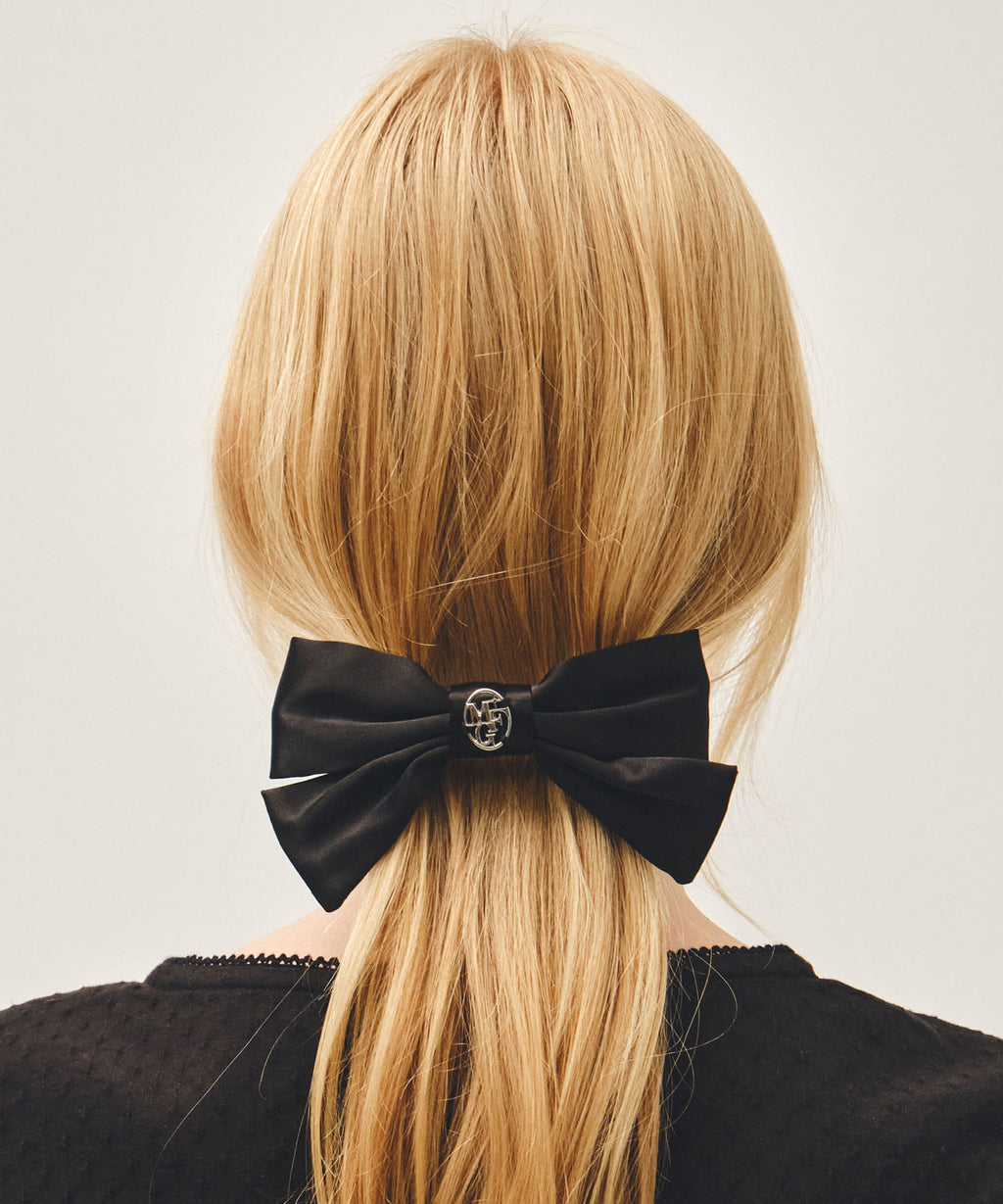 Marithe & Francois Girbaud - Circle Logo Ribbon Hair Pin (Black) product image 4 | TRAB K-Fashion Australia