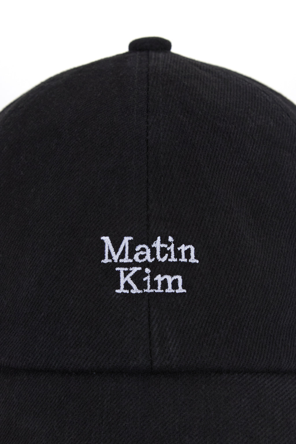 Matin Kim - Matin Mini Logo Denim Ball Cap (Black) product image 4 | TRAB K-Fashion Australia