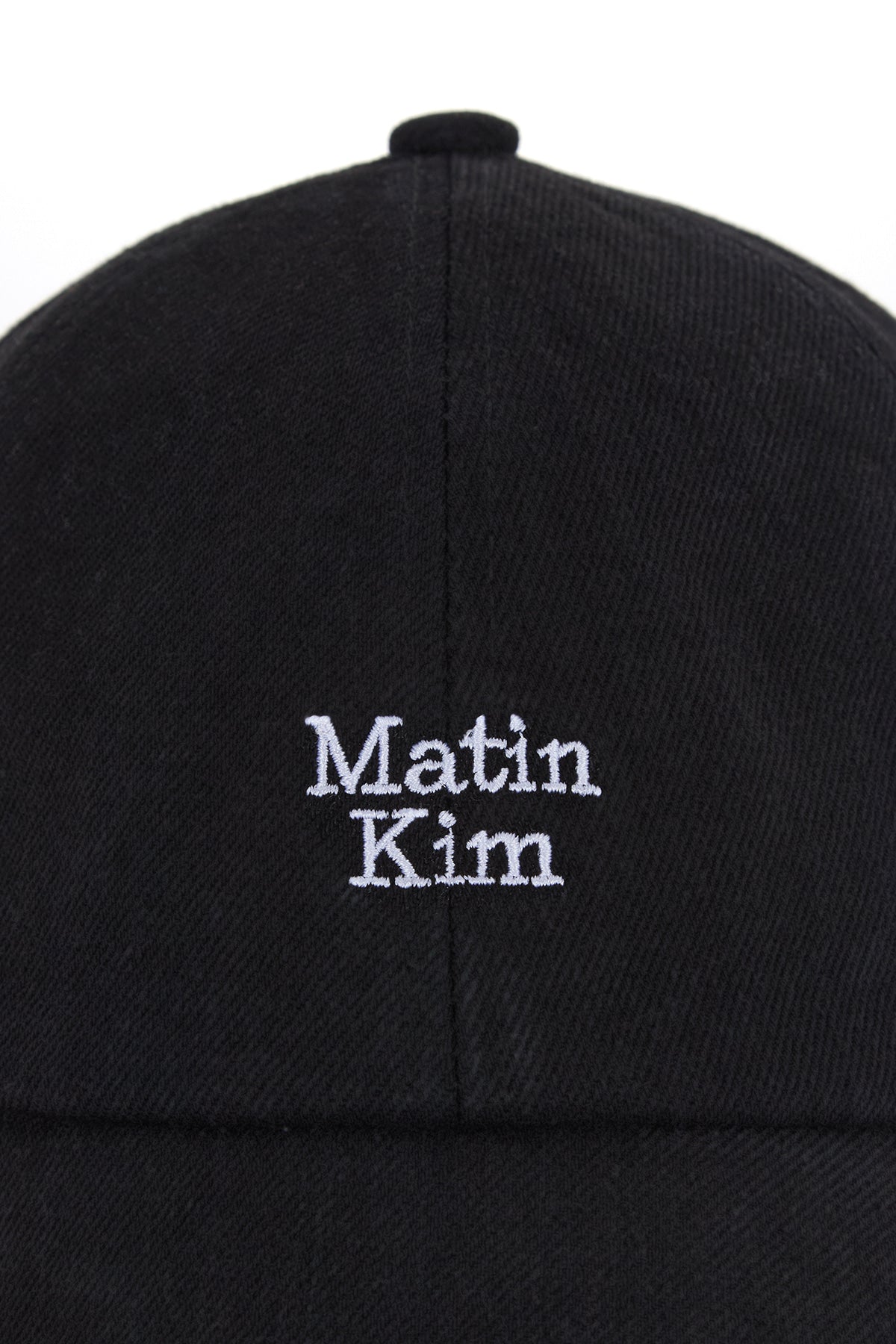 Matin Kim - Matin Mini Logo Denim Ball Cap (Black) product image 4 | TRAB K-Fashion Australia