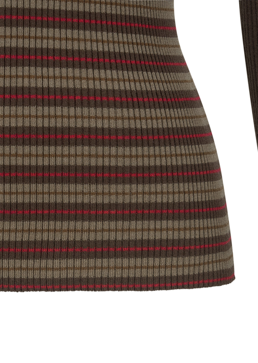 Amomento - stripe round knit (Brown) product image 8 | TRAB K-Fashion Australia
