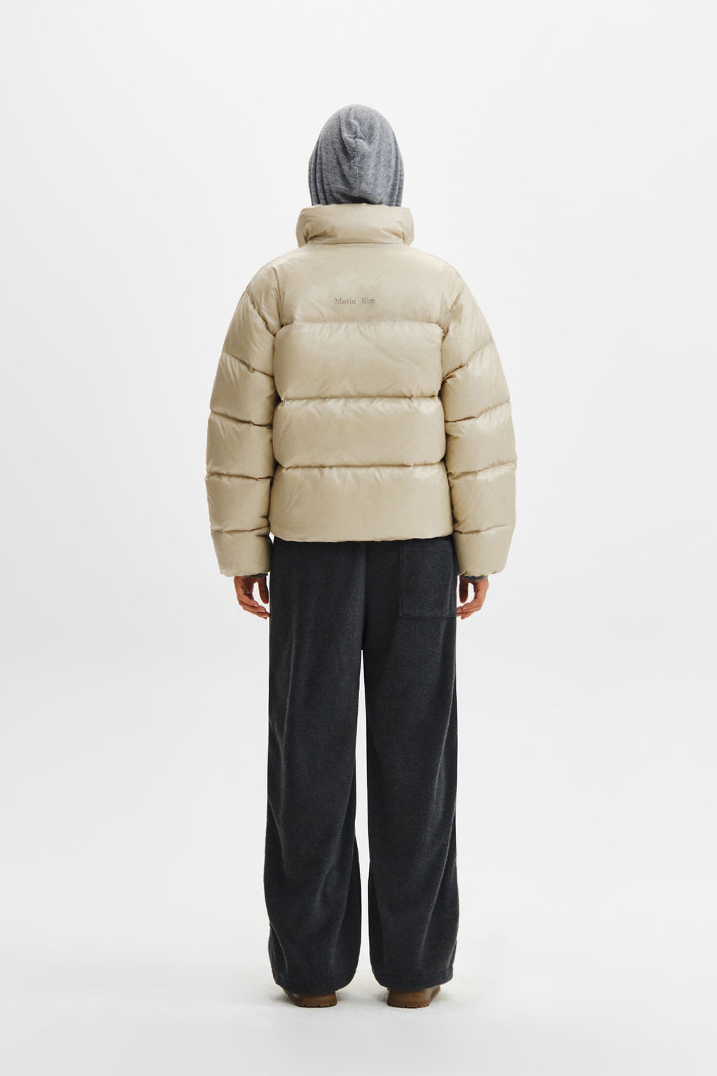 Matin Kim - Icon Logo Down Jumper (Light Beige) product image 10 | TRAB K-Fashion Australia
