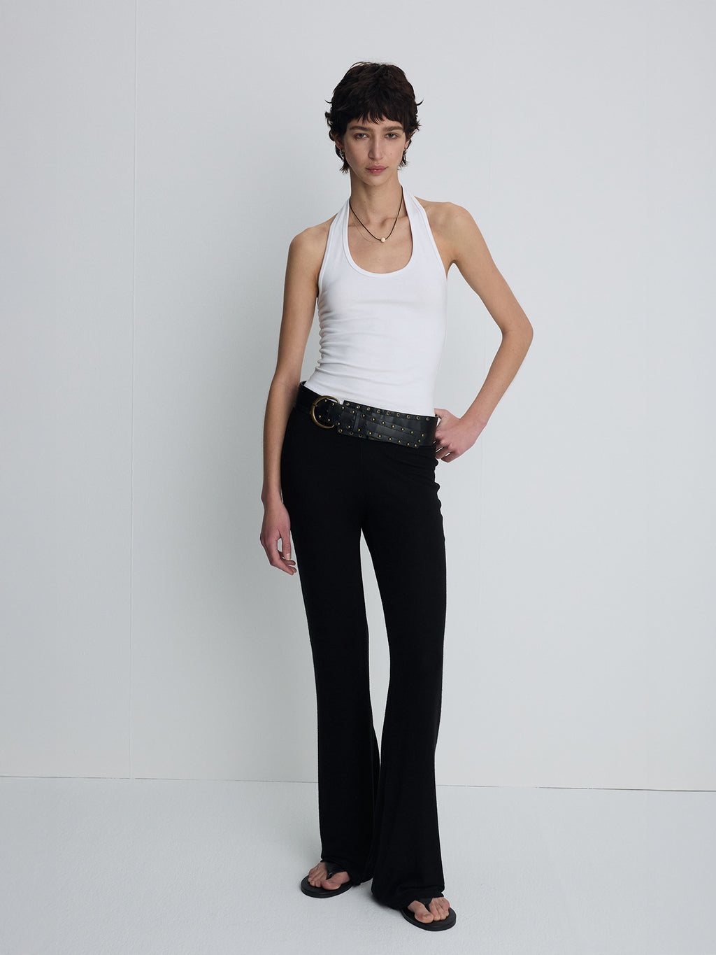 Tonywack - Tencel Ribbed Flared Pants (Black) product image 8 | TRAB K-Fashion Australia