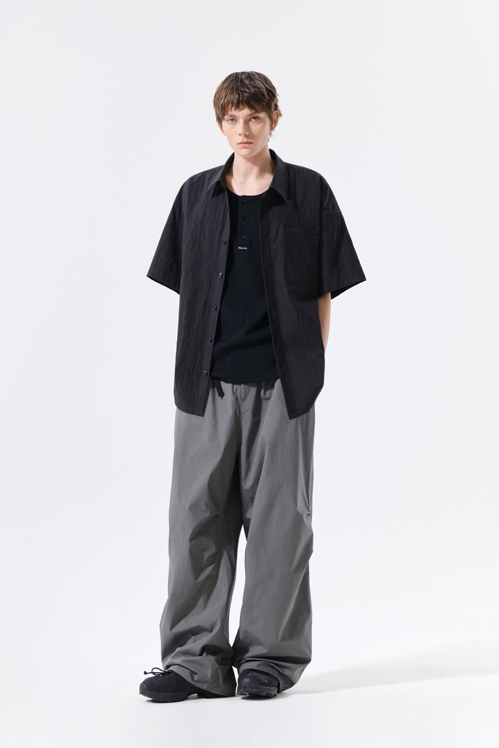 Matin Kim - Strap Belted Pants (Charcoal) product image 9 | TRAB K-Fashion Australia