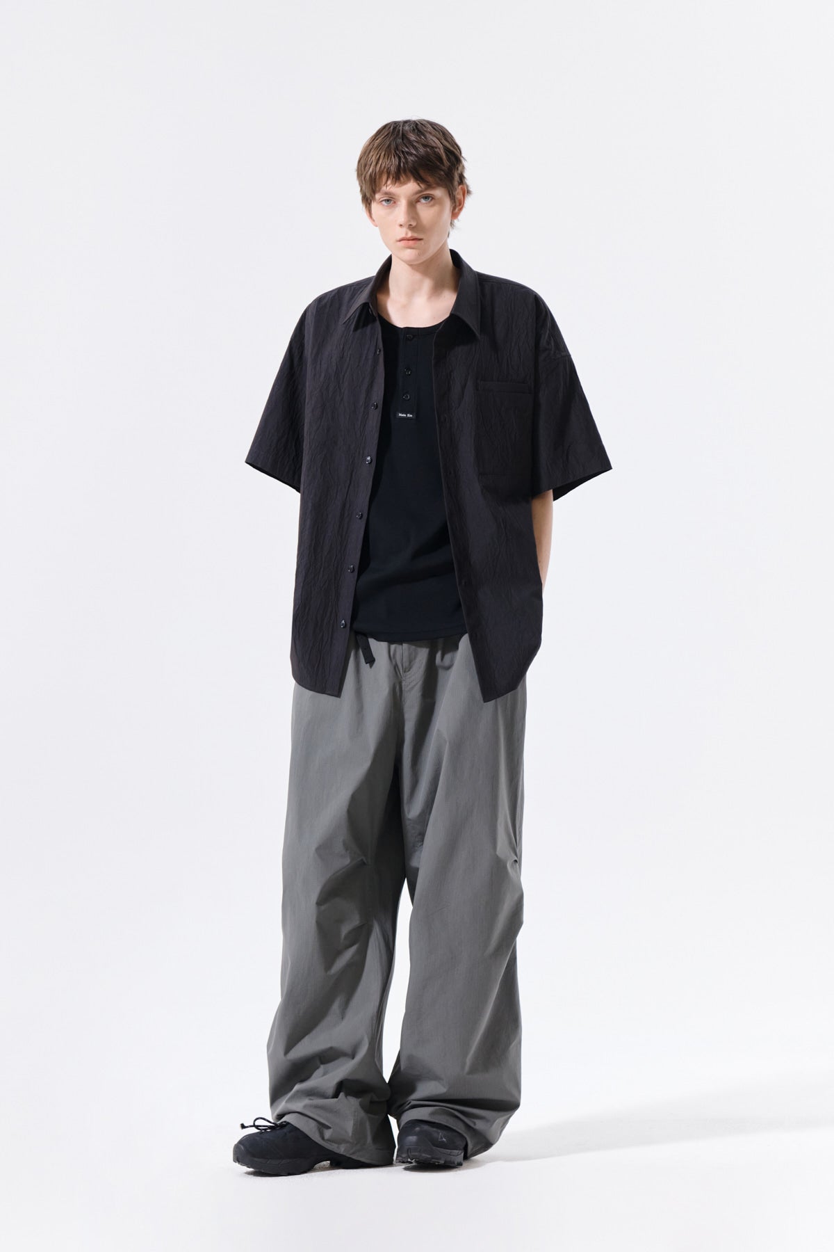 Matin Kim - Strap Belted Pants (Charcoal) product image 9 | TRAB K-Fashion Australia