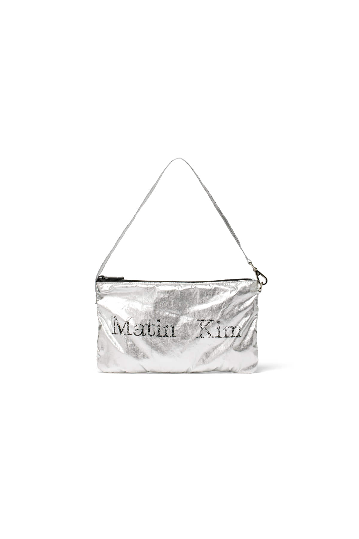 Matin Kim - Matin Cracked Logo Glossy Ecobag (Silver) product image 3 | TRAB K-Fashion Australia