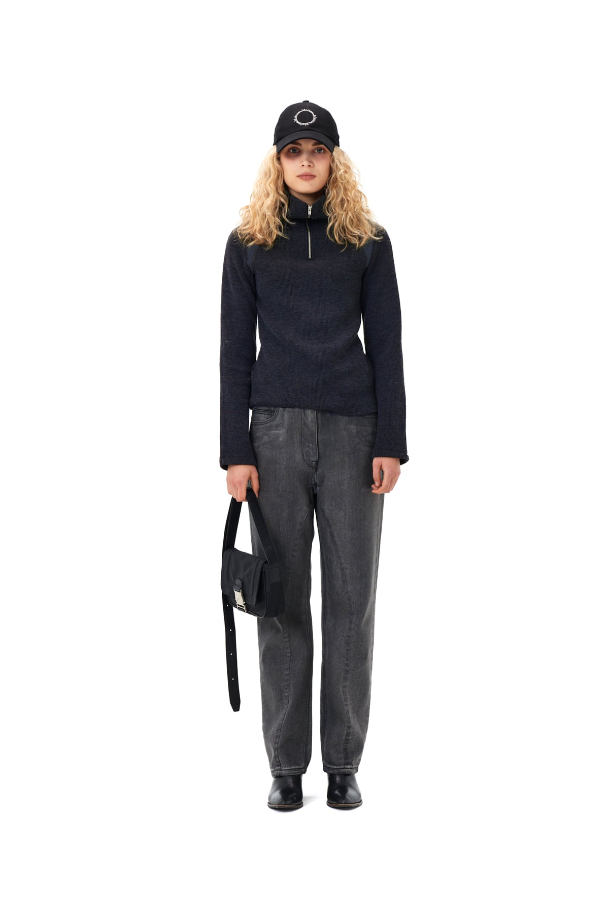 Matin Kim - Coating Washed Denim Pants (Black) product image 5 | TRAB K-Fashion Australia
