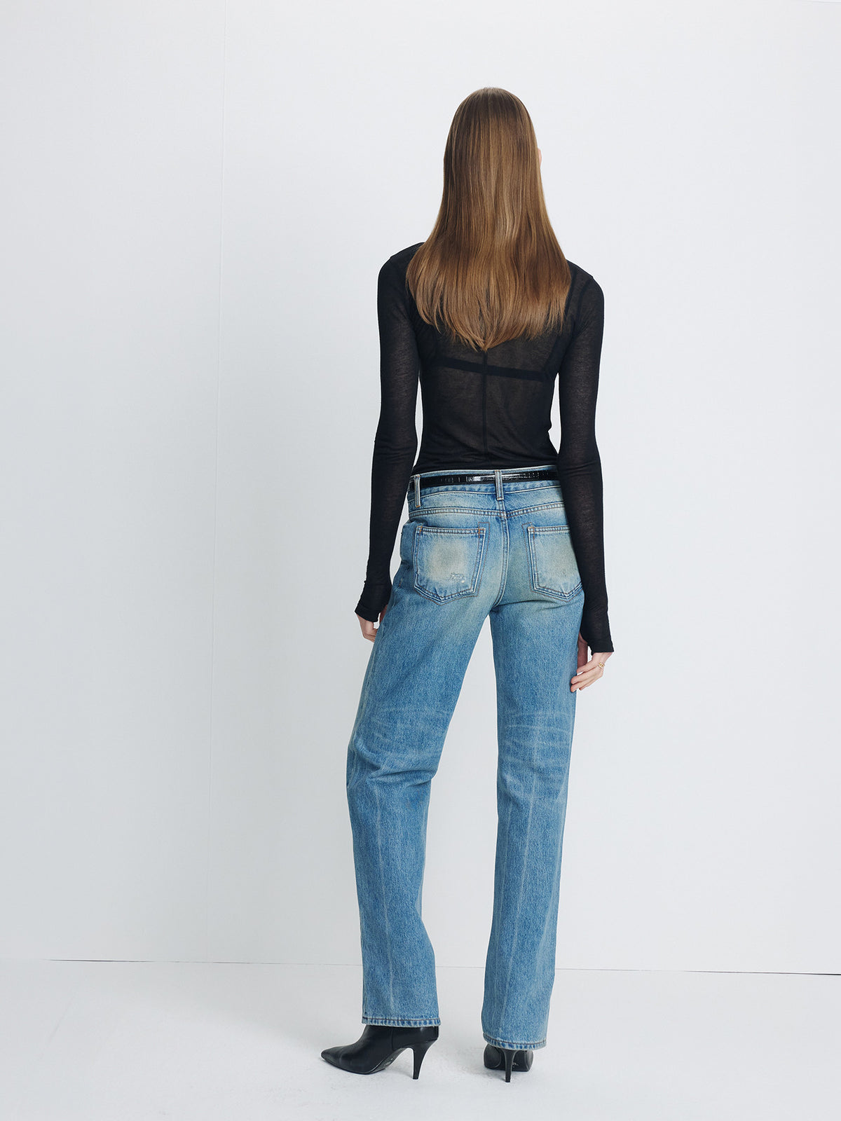 Tonywack - Low-Rised Straight Classic Denim Pants (Washed Blue) product image 3 | TRAB K-Fashion Australia