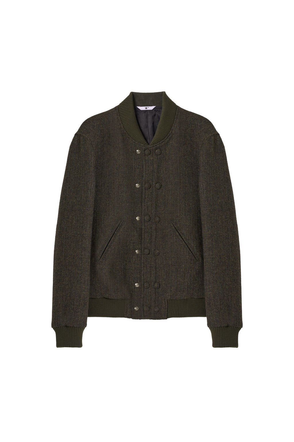 STU - Double Placket Varsity Jacket (Khaki) product image 15 | TRAB K-Fashion Australia