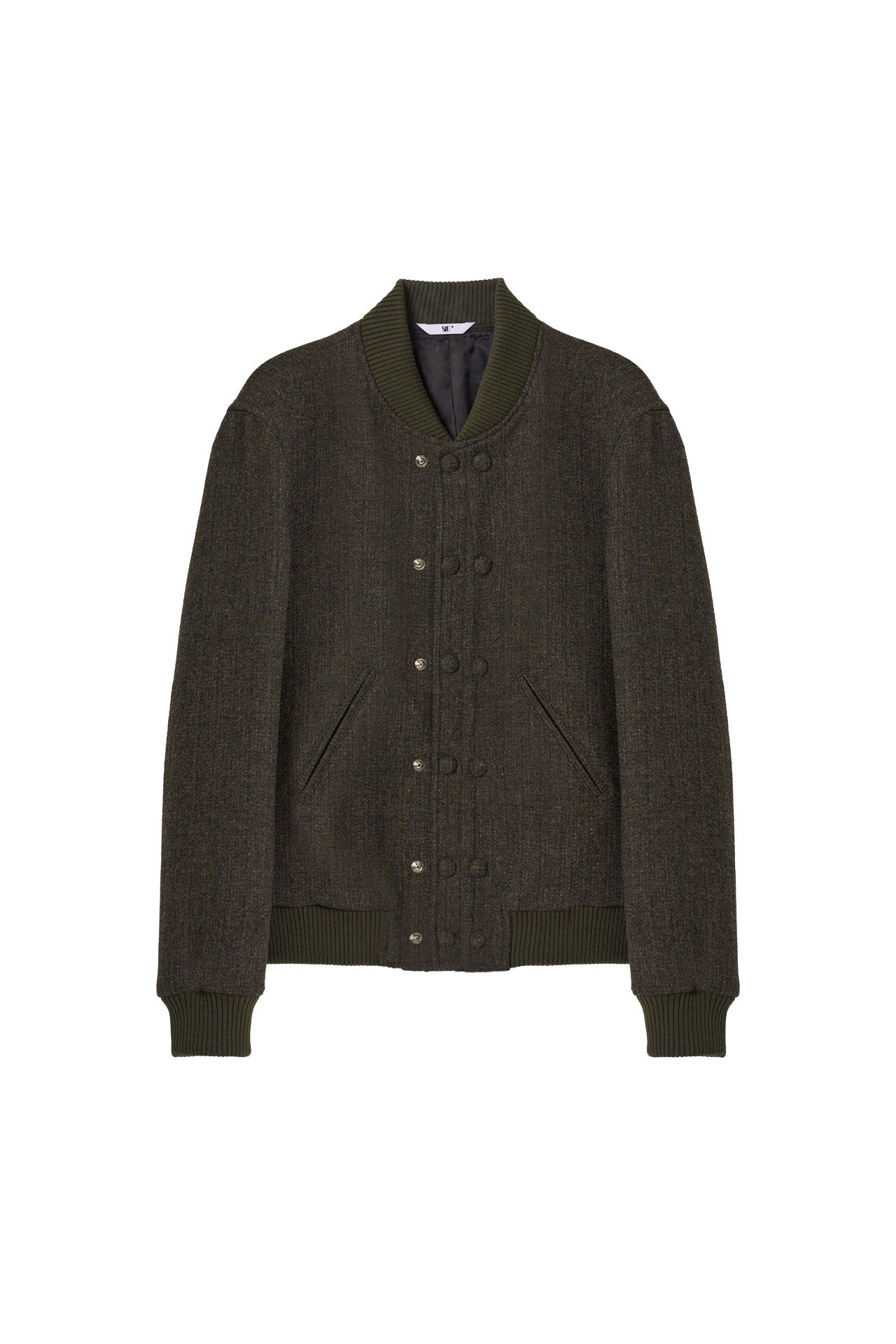 STU - Double Placket Varsity Jacket (Khaki) product image 15 | TRAB K-Fashion Australia