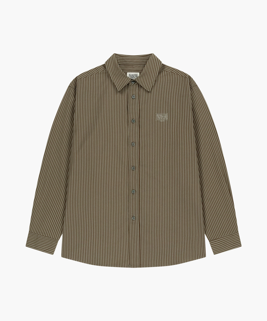 Marithe & Francois Girbaud - Stripe Pattern Shirt (Brown) product image 6 | TRAB K-Fashion Australia