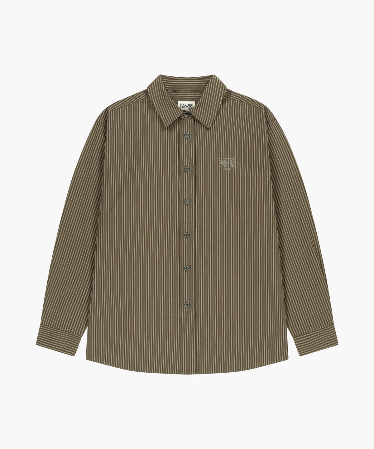 Marithe & Francois Girbaud - Stripe Pattern Shirt (Brown) product image 6 | TRAB K-Fashion Australia