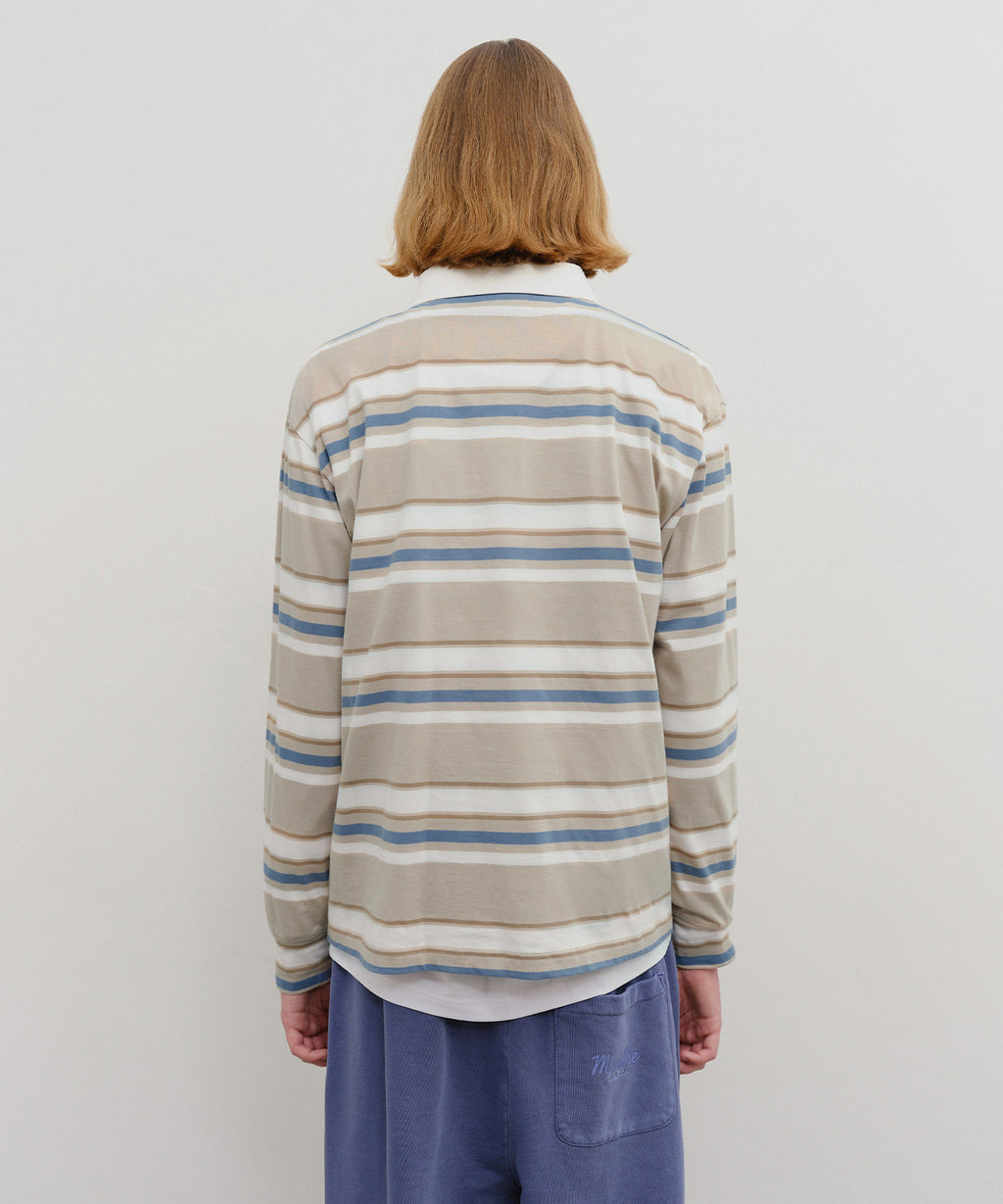 Marithe & Francois Girbaud - Stripe Collar Long Sleeve (Beige) product image 3 | TRAB K-Fashion Australia