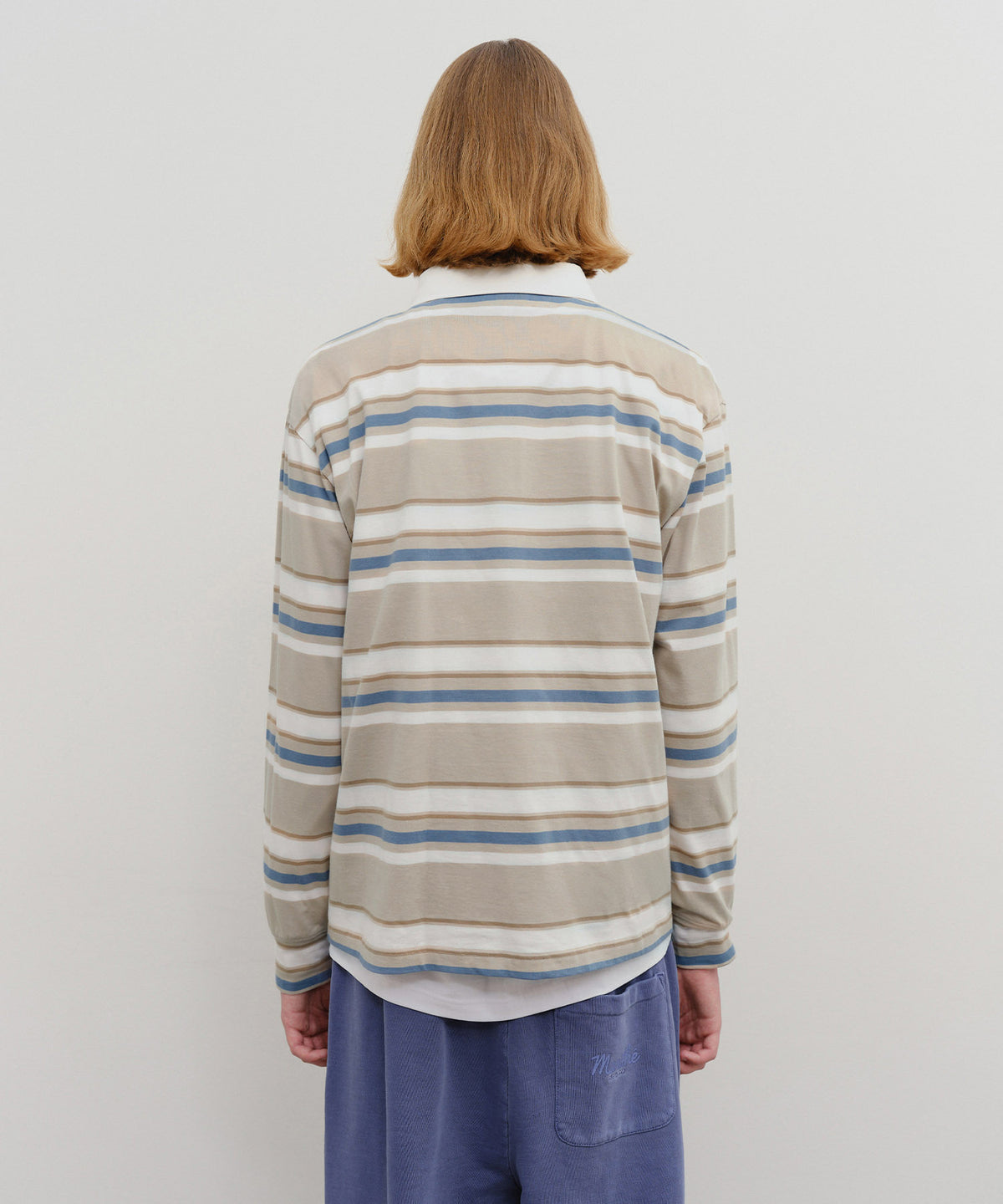 Marithe & Francois Girbaud - Stripe Collar Long Sleeve (Beige) product image 3 | TRAB K-Fashion Australia